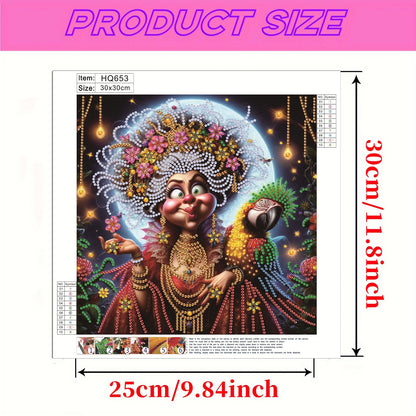 Cute Grandma - Special Shaped Drill Diamond Painting 30*30CM