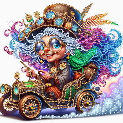 Cute Grandma - Special Shaped Drill Diamond Painting 30*30CM