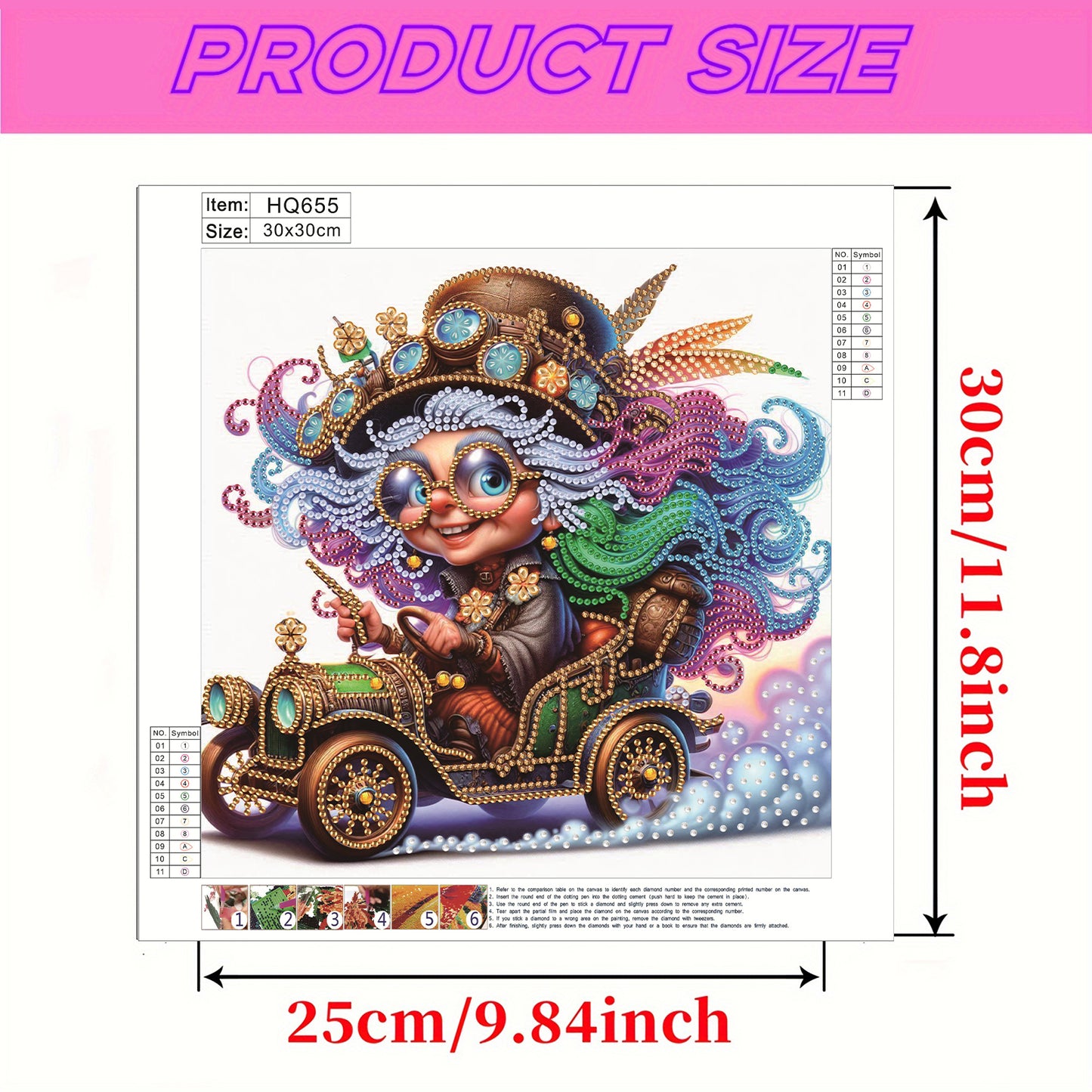 Cute Grandma - Special Shaped Drill Diamond Painting 30*30CM