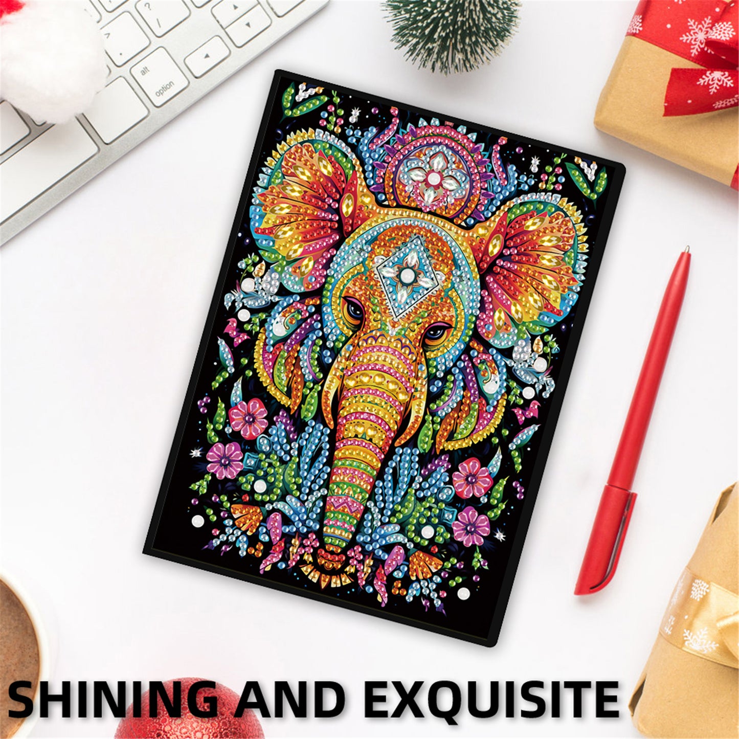 2pcs Animals Partial DIY 50 Pages A5 Diamond Painting Notebook for Study Home