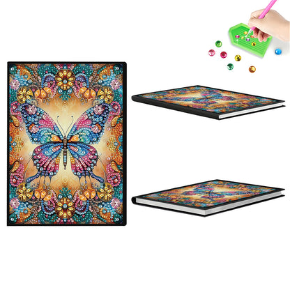 2pcs Animals Partial DIY 50 Pages A5 Diamond Painting Notebook for Study Home