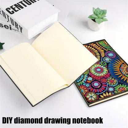 2pcs Patterns Partial DIY 50 Pages A5 Diamond Painting Notebook for Study Home