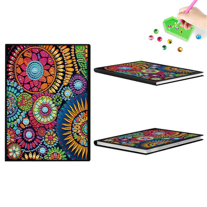 2pcs Patterns Partial DIY 50 Pages A5 Diamond Painting Notebook for Study Home