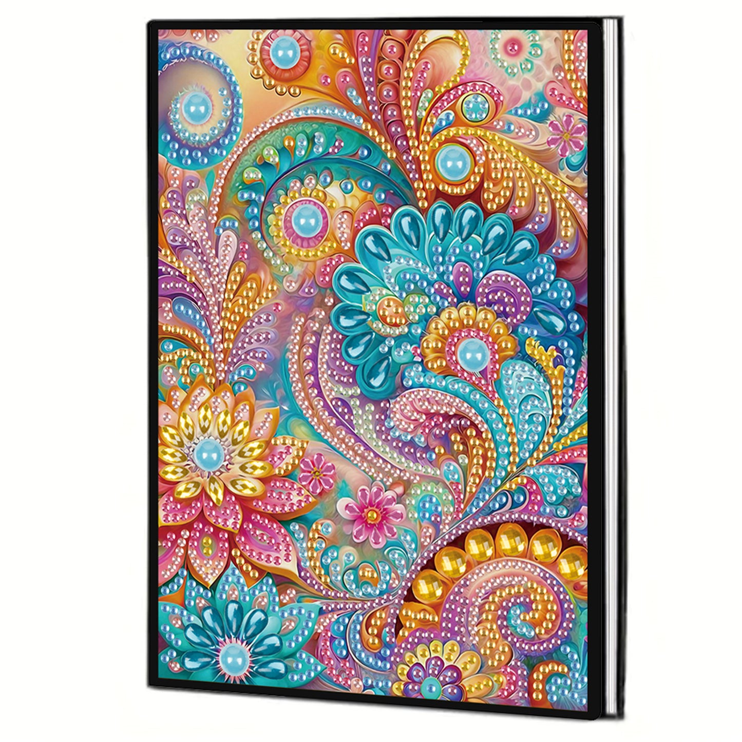 2pcs Flowers Partial DIY 50 Pages A5 Diamond Painting Notebook for Study Home