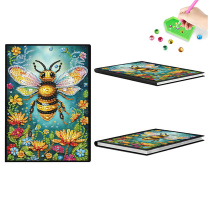 2pcs Bee Partial DIY 50 Pages A5 Diamond Painting Notebook for Study Drawing