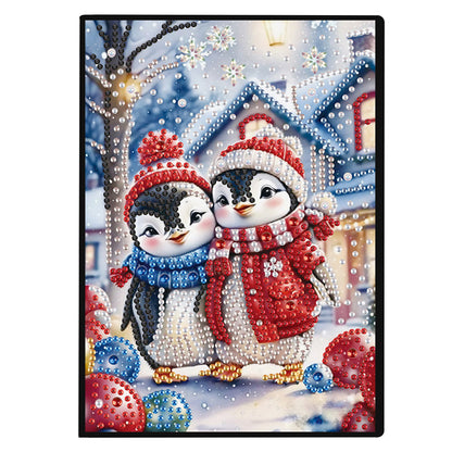 2pcs Animals Partial DIY 50 Pages A5 Diamond Painting Notebook for Study Home