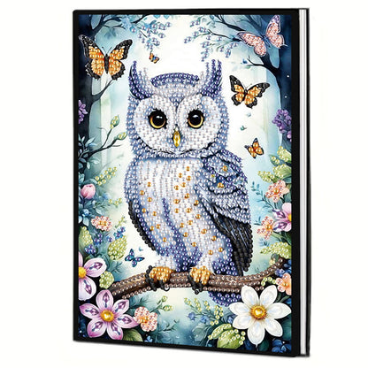 2pcs Owl Partial DIY 50 Pages A5 Diamond Painting Notebook for Study Drawing