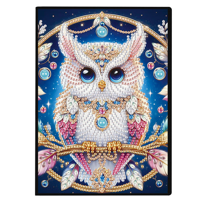 2pcs Owl Partial DIY 50 Pages A5 Diamond Painting Notebook for Study Drawing