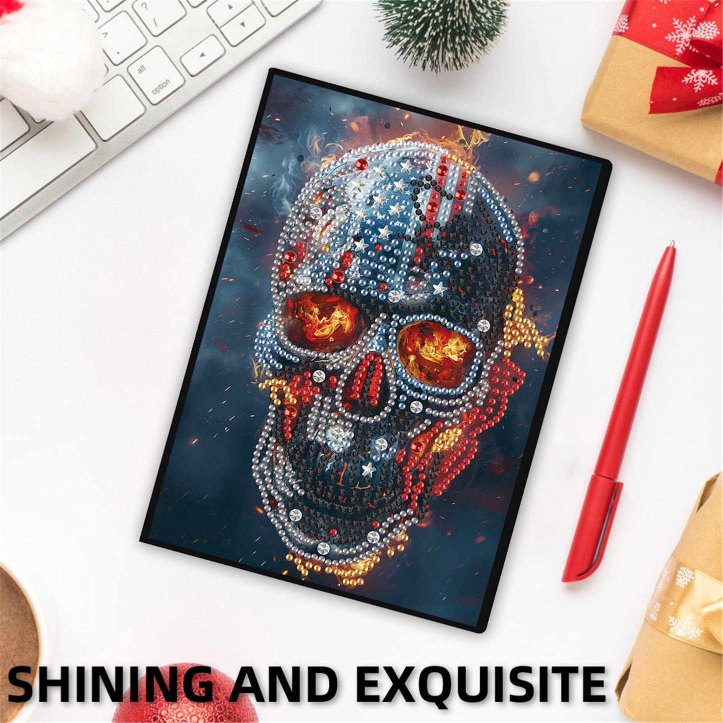 2pcs Human Head Partial DIY 50 Pages A5 Diamond Painting Notebook for Study Home