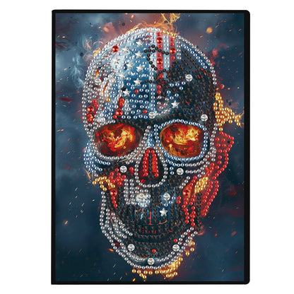 2pcs Human Head Partial DIY 50 Pages A5 Diamond Painting Notebook for Study Home