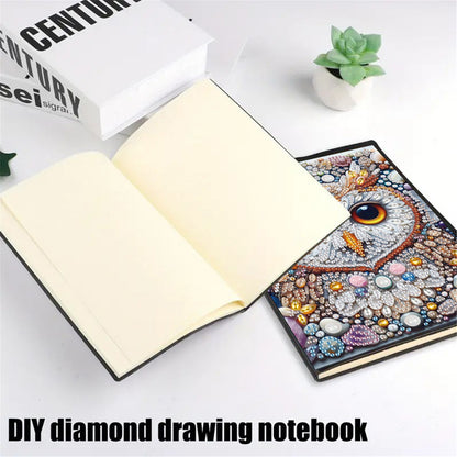 2pcs Owl Partial DIY 50 Pages A5 Diamond Painting Notebook for Study Drawing