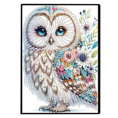 2pcs Owl Partial DIY 50 Pages A5 Diamond Painting Notebook for Study Drawing