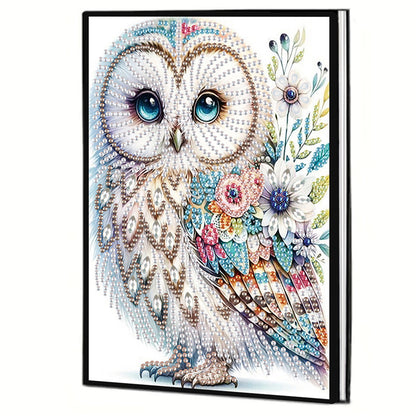 2pcs Owl Partial DIY 50 Pages A5 Diamond Painting Notebook for Study Drawing