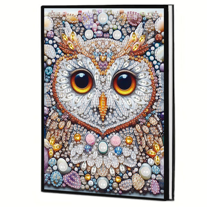 2pcs Owl Partial DIY 50 Pages A5 Diamond Painting Notebook for Study Drawing