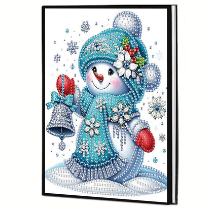 2pcs Snowman Partial DIY 50 Pages A5 Diamond Painting Notebook for Study Home