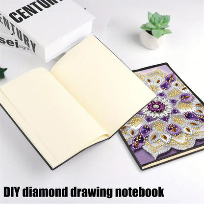 2pcs Mandala Partial DIY 50 Pages A5 Diamond Painting Notebook for Study Home