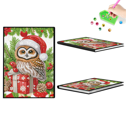 2pcs Xmas Animals Partial DIY 50 Pages A5 Diamond Painting Notebook for Study