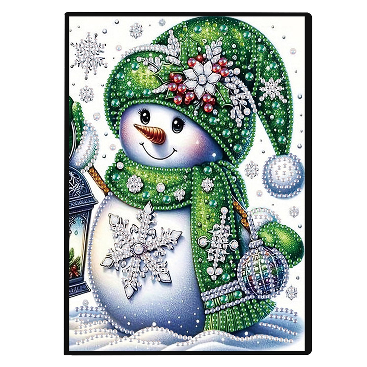 2pcs Snow Season Partial DIY 50 Pages A5 Diamond Painting Notebook for Study