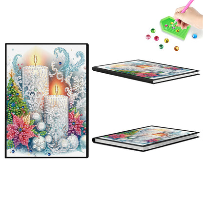 2pcs Snow Season Partial DIY 50 Pages A5 Diamond Painting Notebook for Study