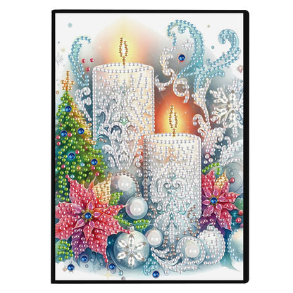 2pcs Snow Season Partial DIY 50 Pages A5 Diamond Painting Notebook for Study