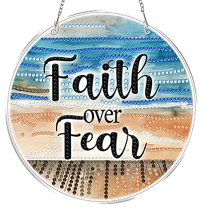 4pcs Beach Text DIY 2D Flat Acrylic Diamond Painting Kits Diamond Art Pendant