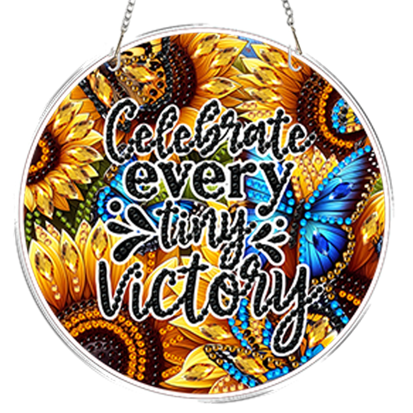 4pcs Butterfly DIY 2D Flat Acrylic Diamond Painting Kits Diamond Art Pendant