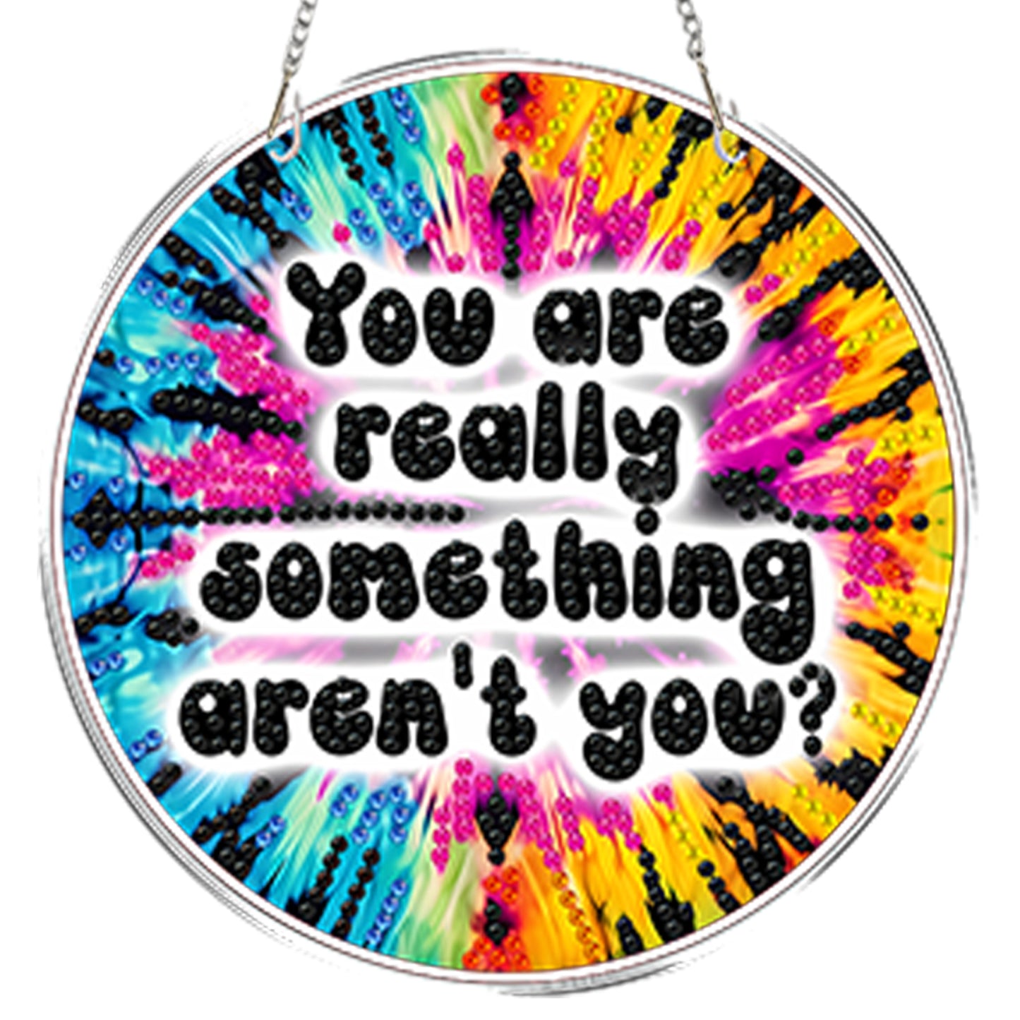 4pcs Neon Text DIY 2D Flat Acrylic Diamond Painting Kits Diamond Art Pendant