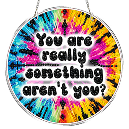 4pcs Neon Text DIY 2D Flat Acrylic Diamond Painting Kits Diamond Art Pendant