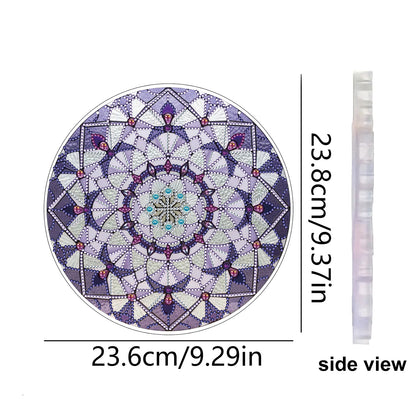 Purple Mandala DIY 2D Flat Acrylic Diamond Painting Hanging Pendant Home Decor