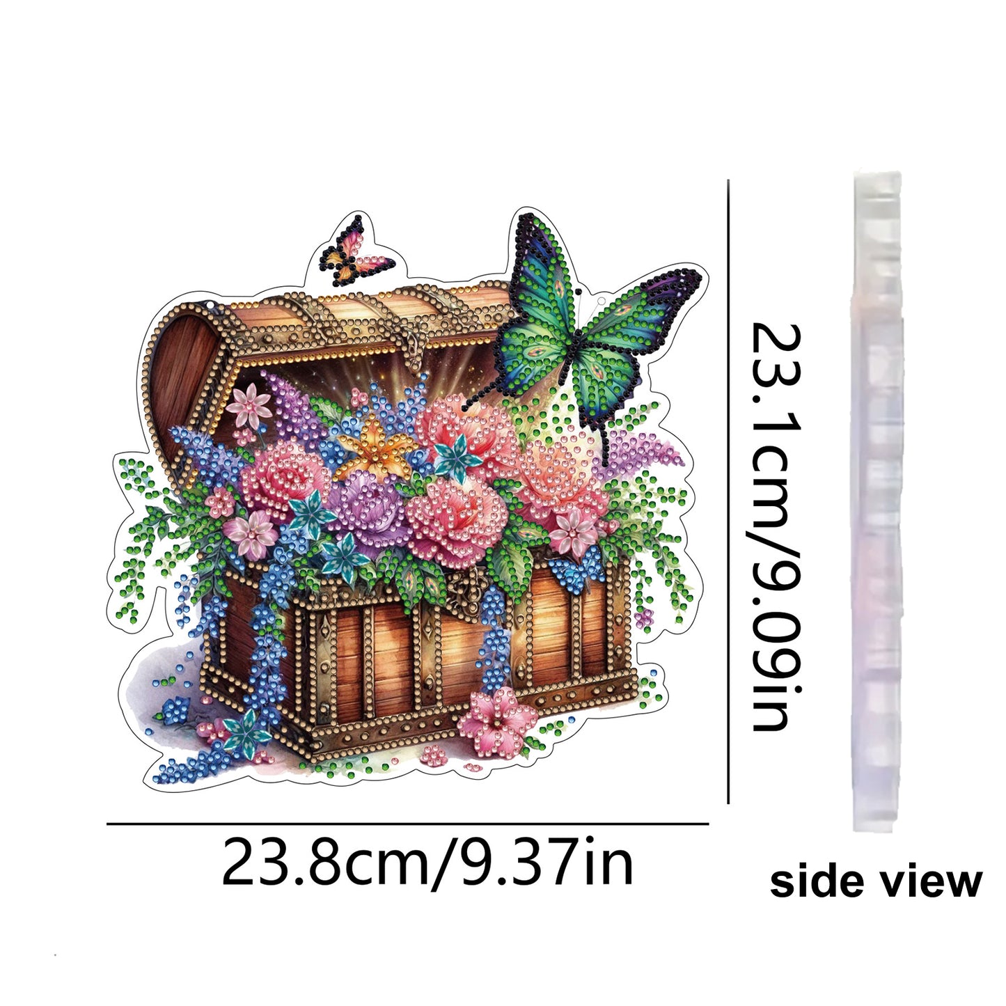 Treasure Bouquet DIY 2D Flat Acrylic Diamond Painting Hanging Pendant Home Decor