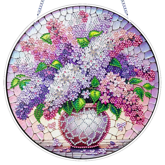 Lavender Bouquet DIY 2D Flat Acrylic Diamond Painting Hanging Pendant Home Decor