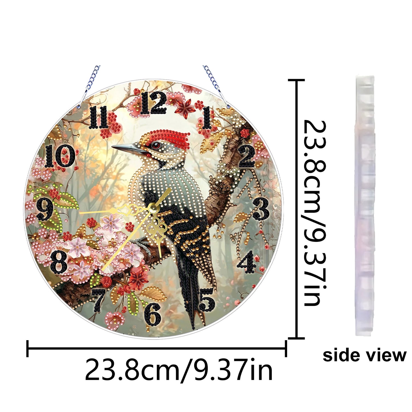 Little Bird 2D Flat DIY Acrylic Diamonds Painting Clocks Home   Bedroom Decor