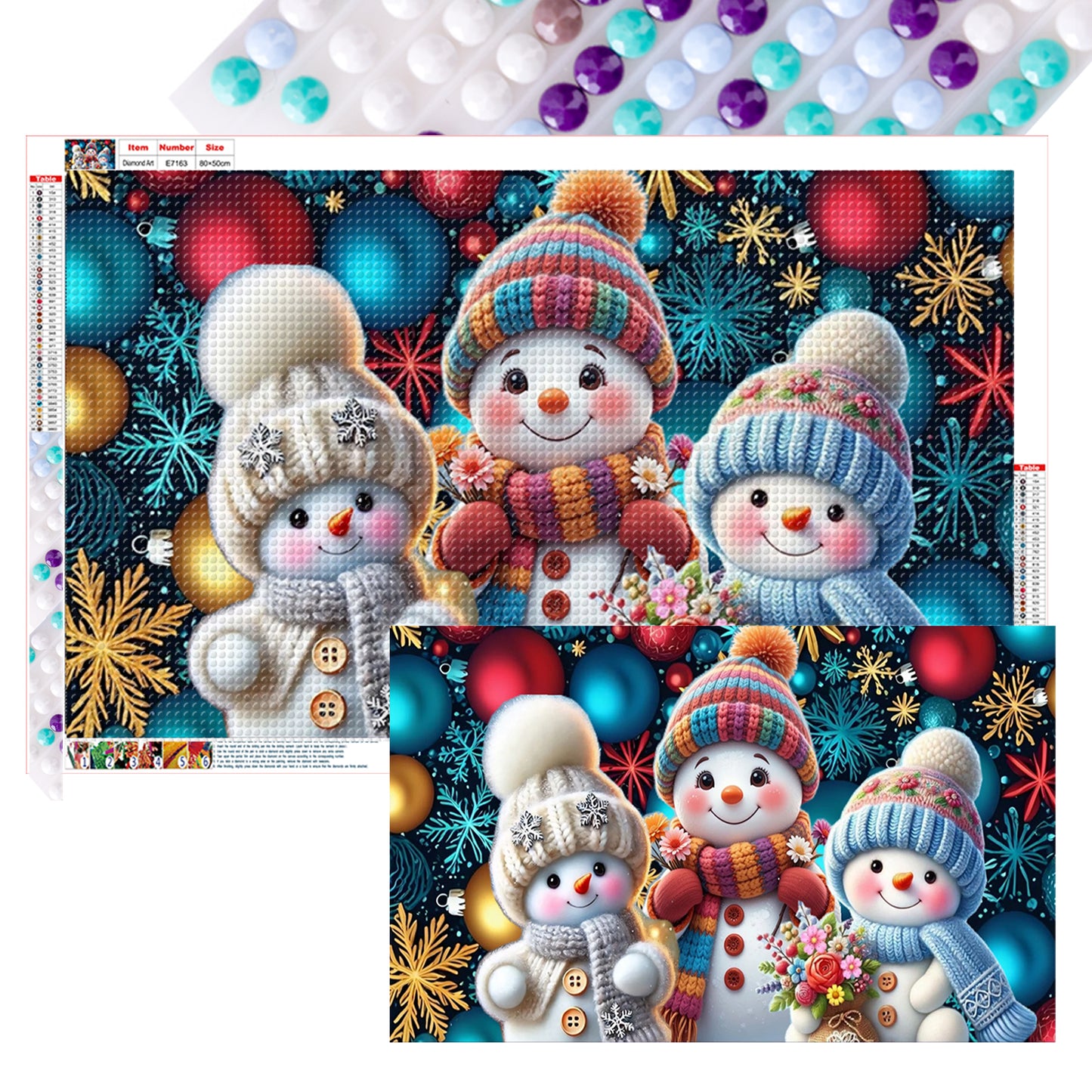 Snowman - Full Round Drill Diamond Painting 80*50CM