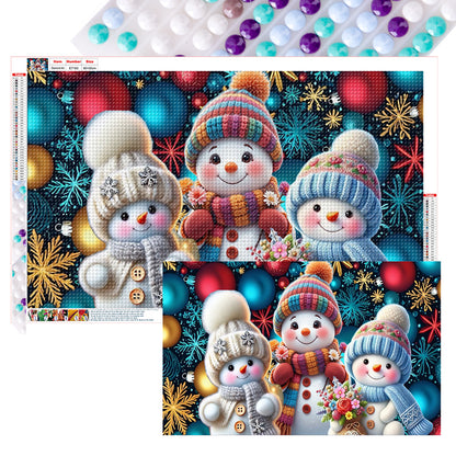 Snowman - Full Round Drill Diamond Painting 80*50CM