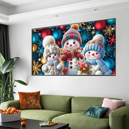 Snowman - Full Round Drill Diamond Painting 80*50CM