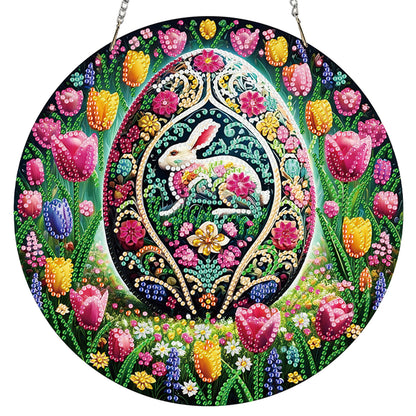 Egg Wreath 2D Flat DIY Special Shape Diamond Art Hanging Pendant Kit Wall Decor