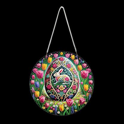 Egg Wreath 2D Flat DIY Special Shape Diamond Art Hanging Pendant Kit Wall Decor