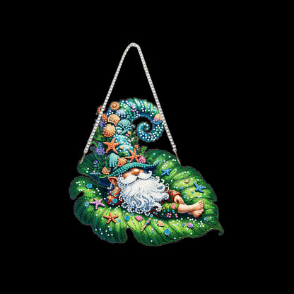 Ocean Gnome 2D Flat DIY Special Shape Diamond Art Hanging Pendant Kit Wall Decor