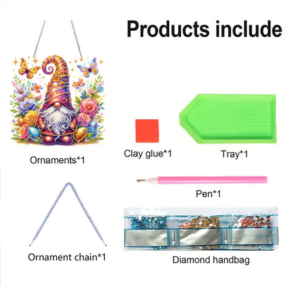 Butterfly Gnome 2D Flat DIY Special Shape Hanging Diamond Art Kits Wall Decor