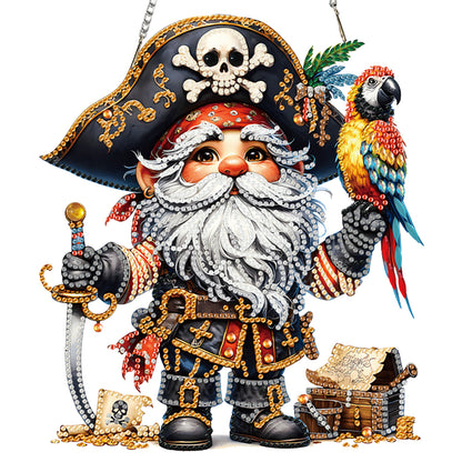 Pirate Gnome 2D Flat DIY Special Shape Hanging Diamond Art Kits Wall Decor