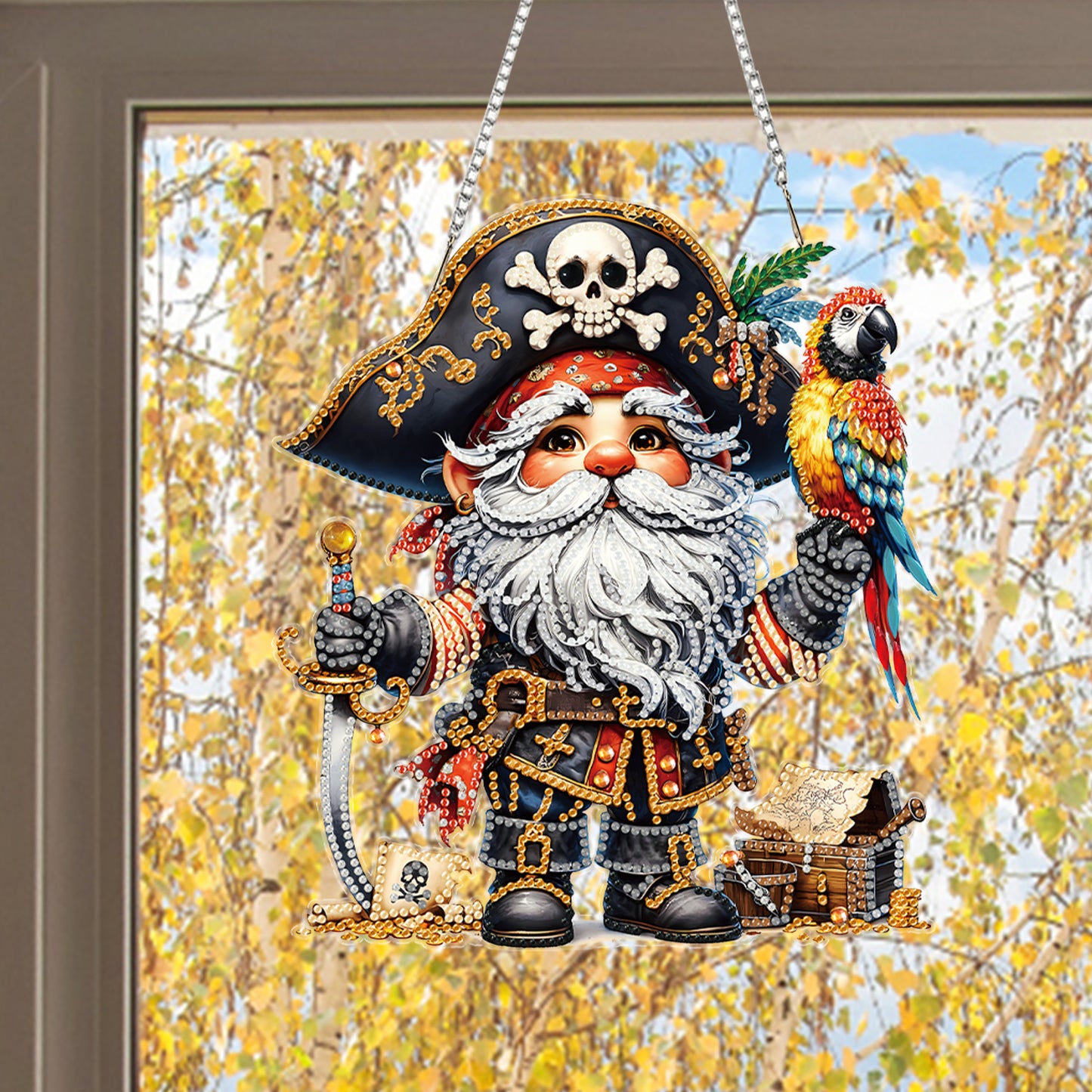 Pirate Gnome 2D Flat DIY Special Shape Hanging Diamond Art Kits Wall Decor