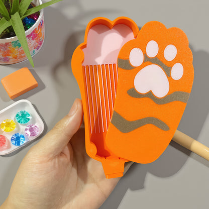 Diamond Painting Tray Organizer with Magnetic Lid for DIY Crafts Beads (Brown L)