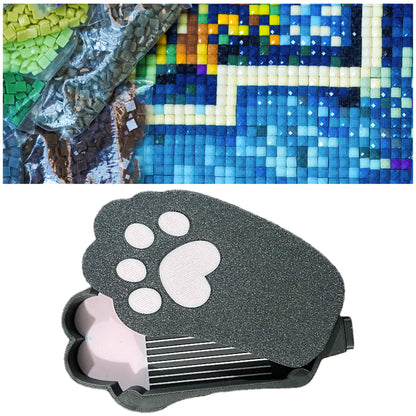 Diamond Painting Tray Organizer with Magnetic Lid for DIY Crafts Beads (Black L)