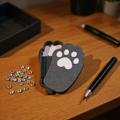 Diamond Painting Tray Organizer with Magnetic Lid for DIY Crafts Beads (Black S)