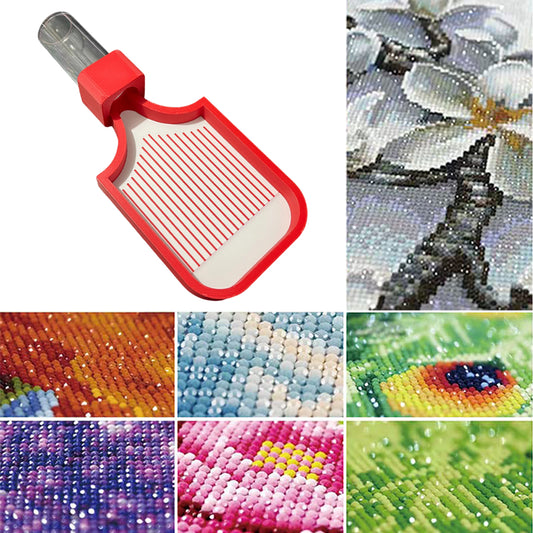 Diamond Art Painting Bead Sorting Tray with Jar for Diamond Art Beads (Red)