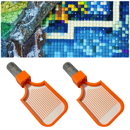 Diamond Art Painting Bead Sorting Tray with Jar for Diamond Art Beads (Orange)