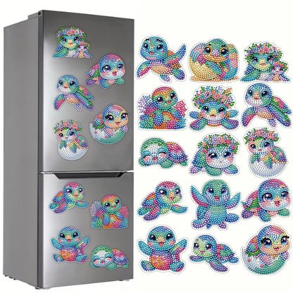 30Pcs Turtle 2D Acrylic DIY Diamond Painting Magnets Special-Shaped Diamond Home