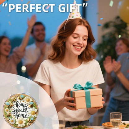 Sweet Home 2D Flat DIY Acrylic Diamond Art Pendant Craft Kit for Home Wall Decor