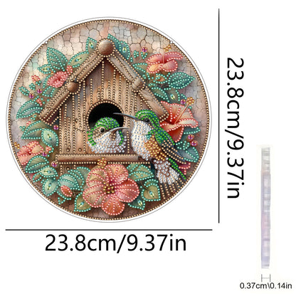 Garden Nest 2D Flat DIY Acrylic Diamond Art Pendant Craft for Home Wall Decor