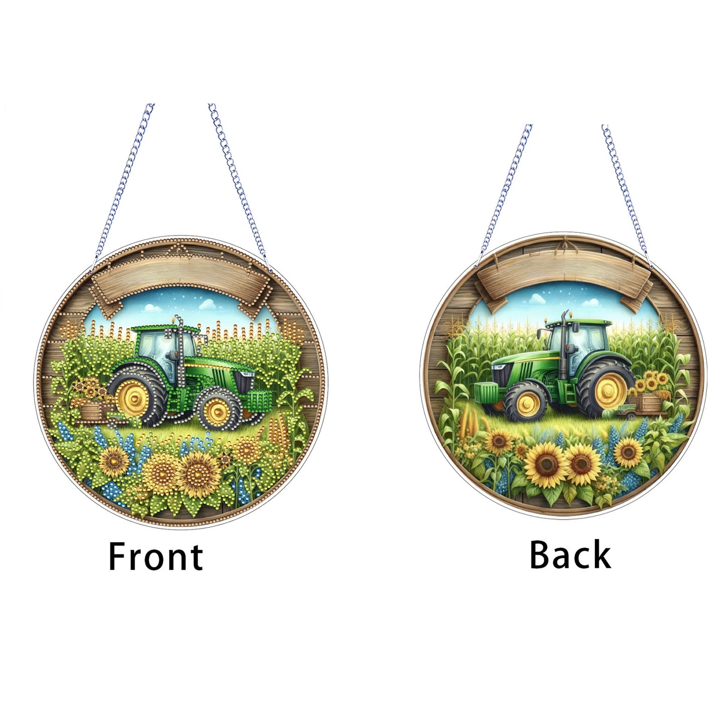 Manor Car 2D Flat DIY Acrylic Diamond Art Pendant Craft Kit for Home Wall Decor